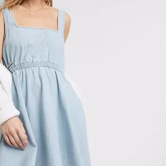 ASOS Dresses & Skirts - ASOS Soft Denim Square Neck Skater Dress - NWT!